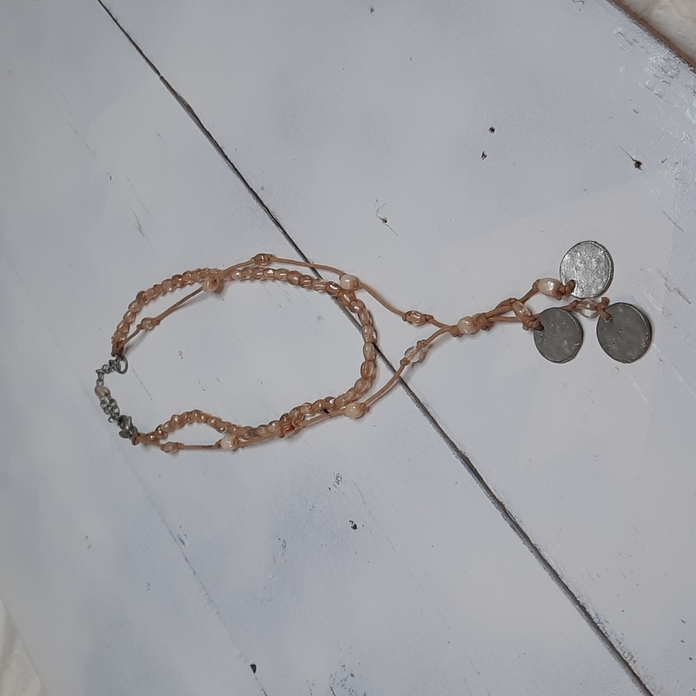 AERO necklace 2 tier ... silver medallions
